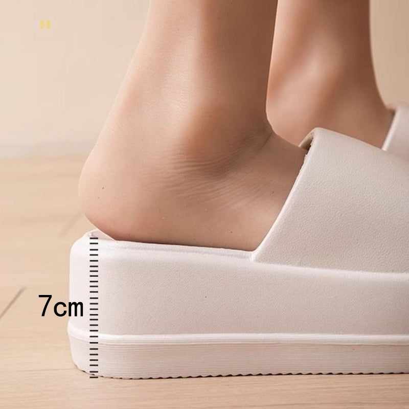7cm High Heel Flat Slippers Summer