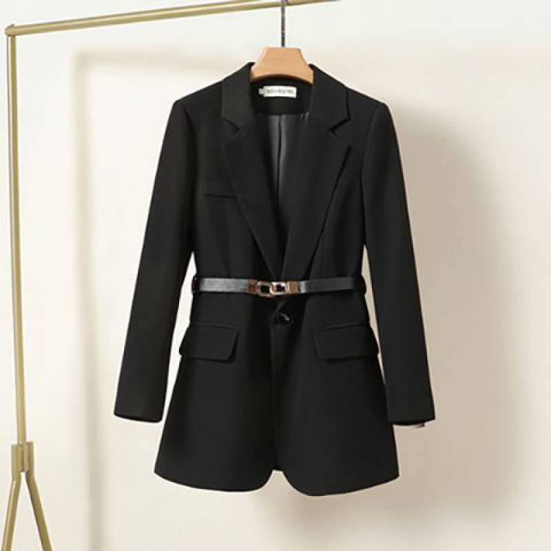 New Temperament Waist-controlled Mid-length Suit Coat For Women