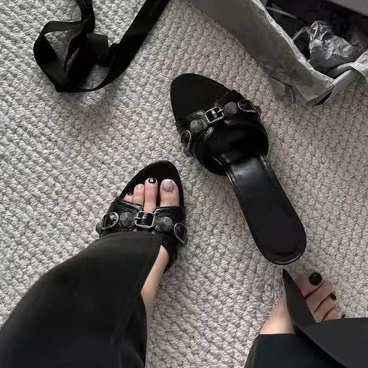 Sandals With Black Heel