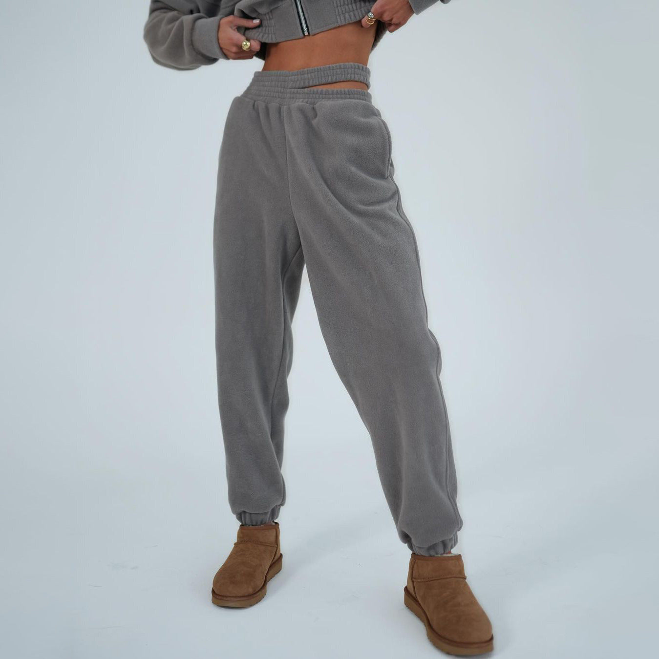 Y2g Women's Hot Girl Double Pants Sweater Suit Two-piece Set