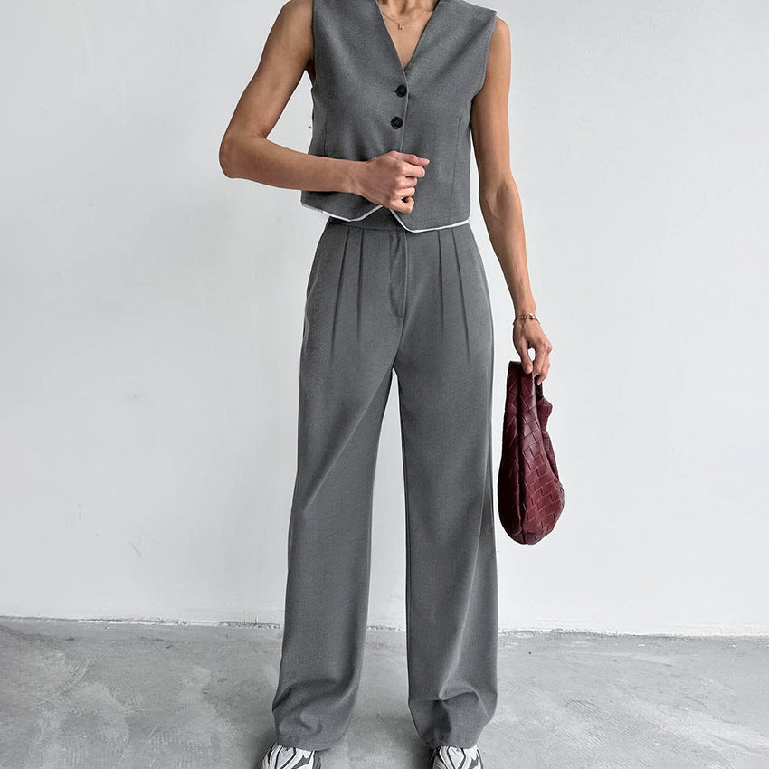 Vest And Trousers Two-piece Suit
