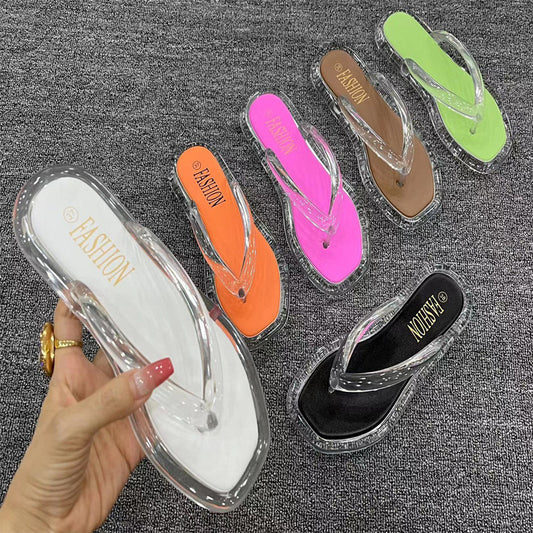 Clear Gloss Flip-flops