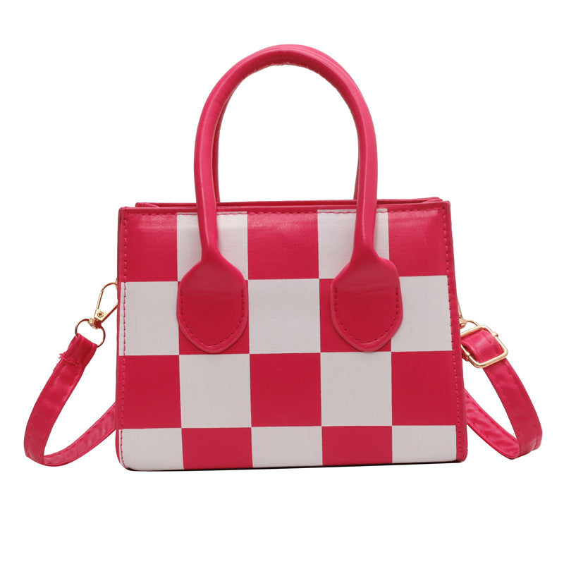 Trendy Contrast Color Personalized Handbag Tide