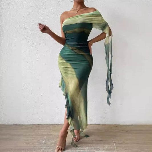 Long Sleeve Slim-fit Sheath Dress