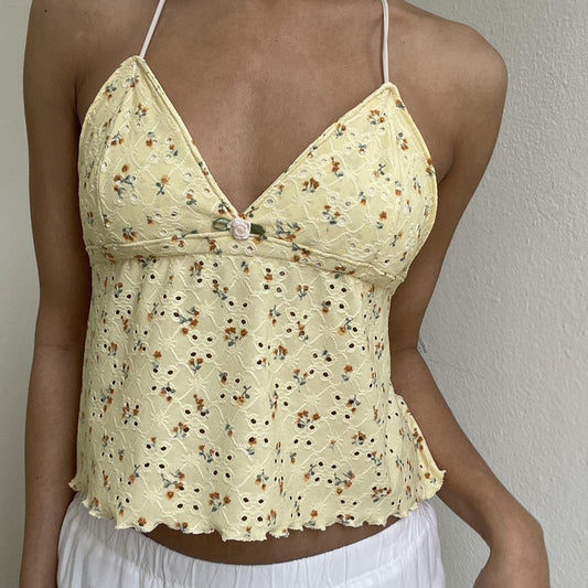 Ruffled Floral Camisole
